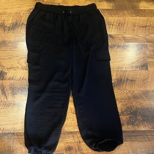 Maurices Black Elastic Waist polyester Pants